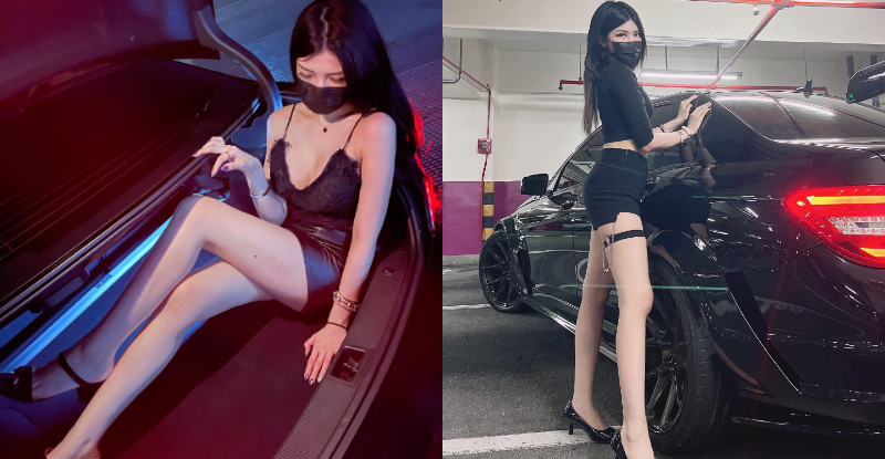 冷艳女友湘湘自主上车，逆天美腿让人想直接绑回家！ Facebook-第1张